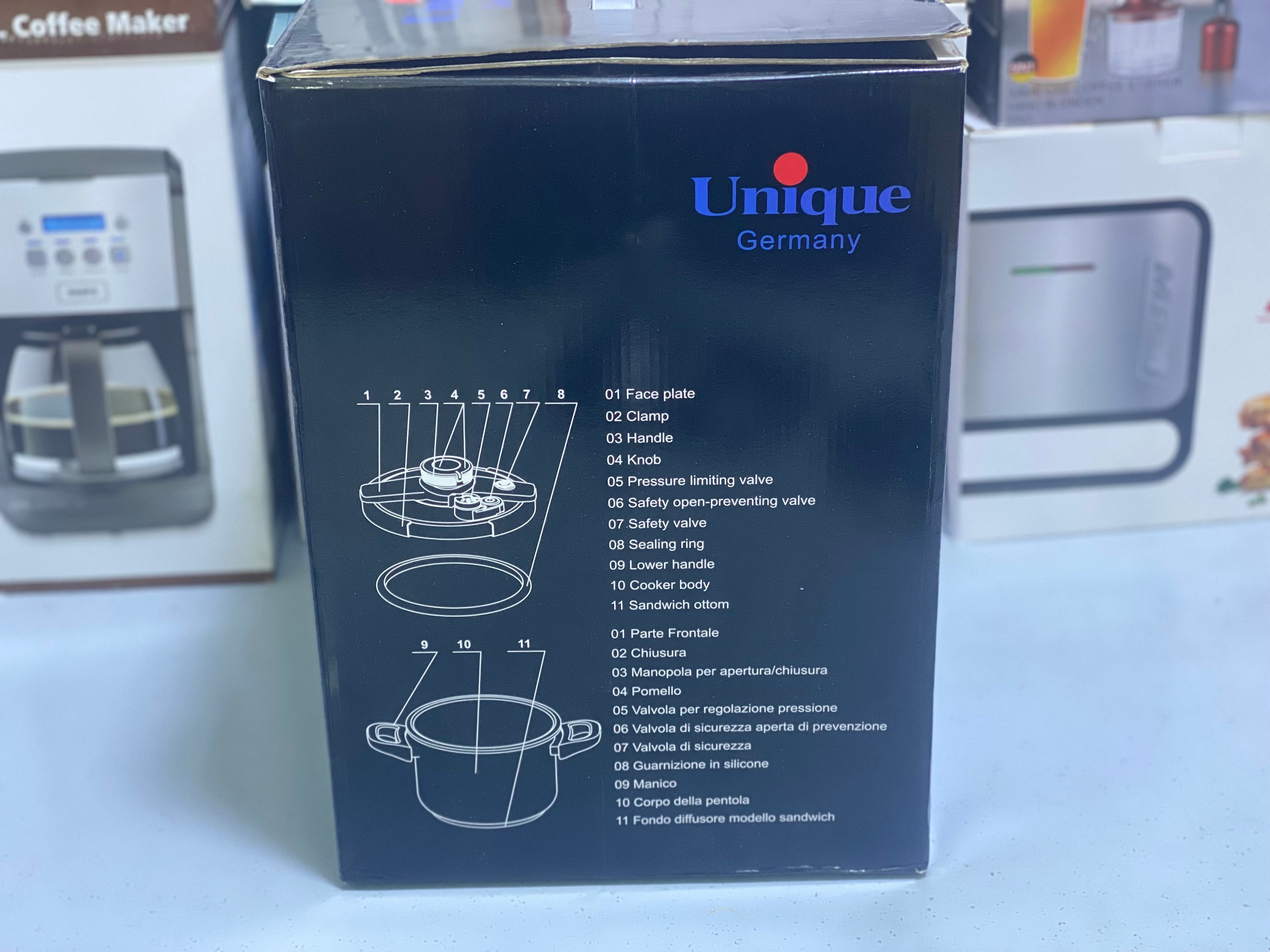 Unique Germany Pressure cooker 5L and 7L