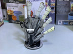 Arshia Knife Set 9 Pieces Stainless Steel