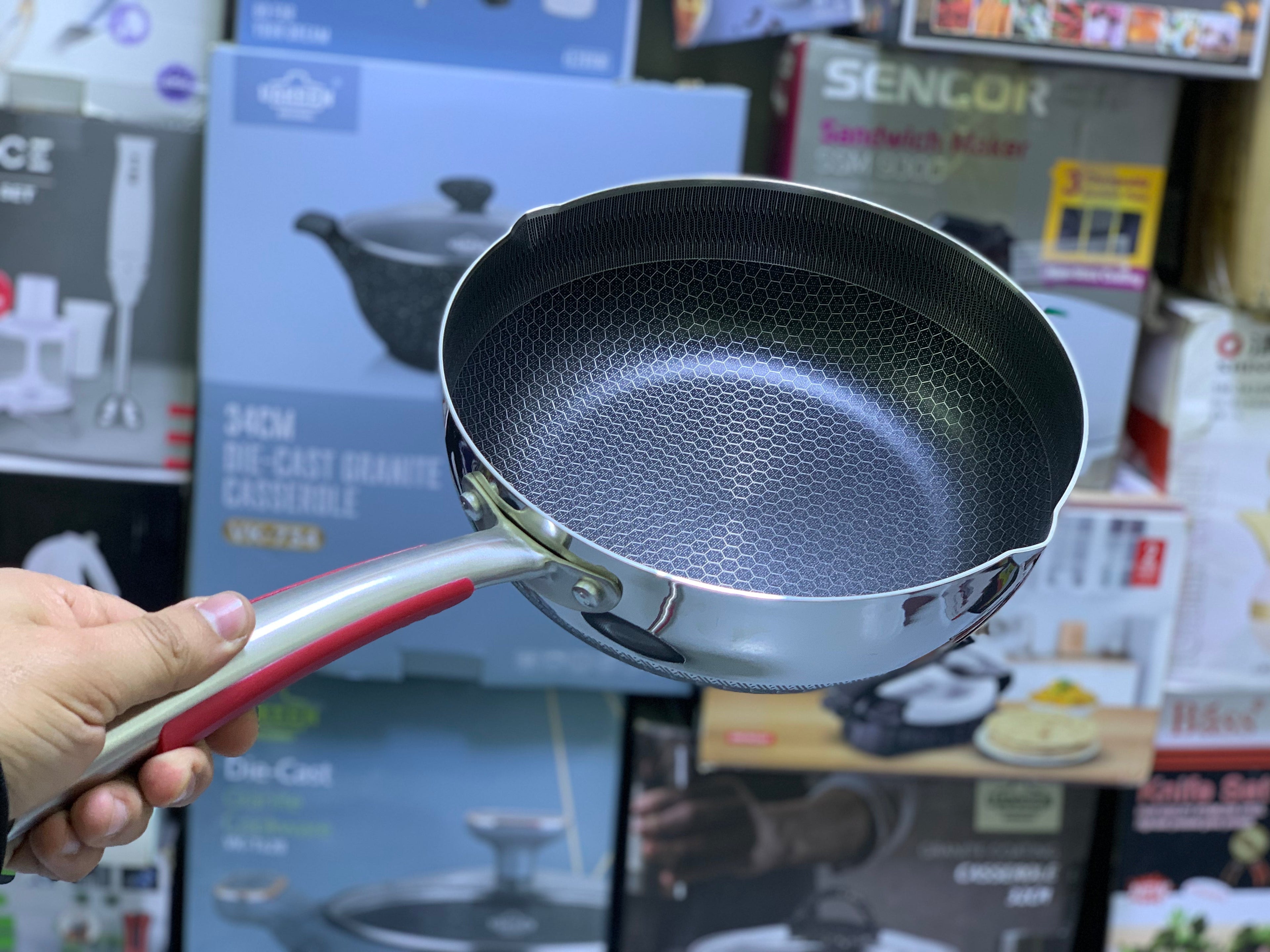 Laser Coating double side pouring Sauce pan