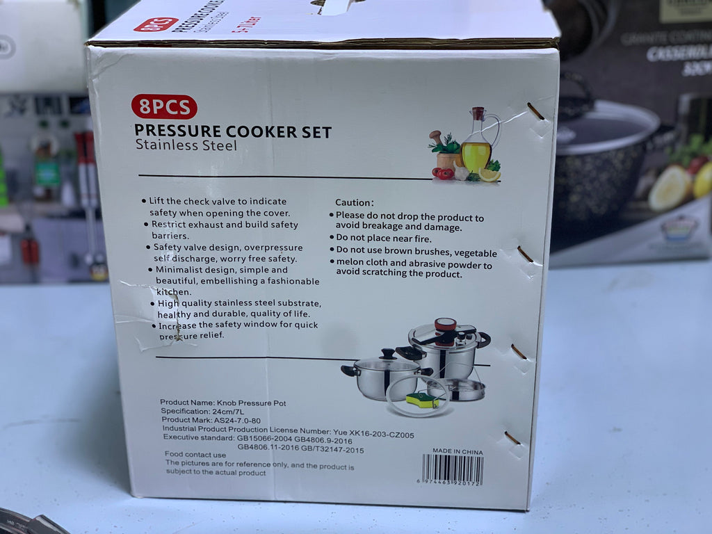 5L and 7L Pressure Cooker Stainless Steel