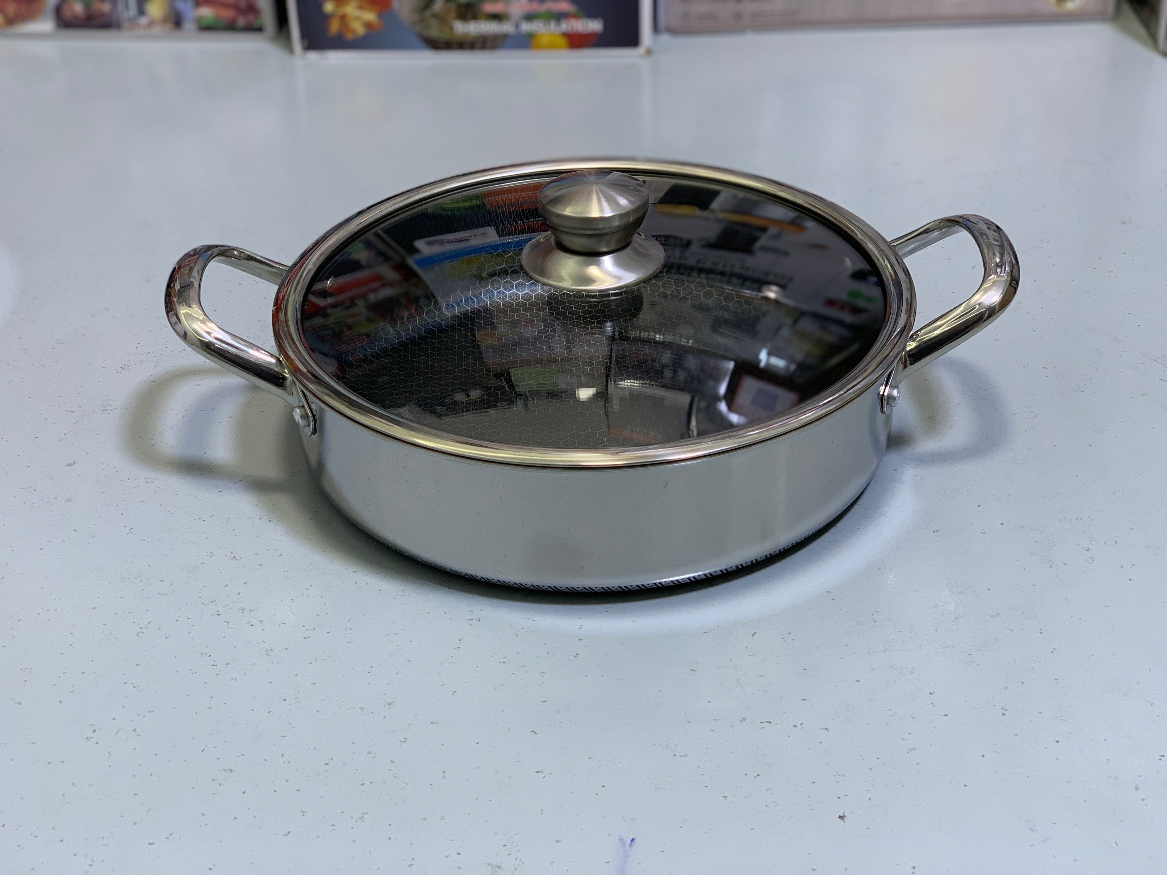 Laser Coating Shallow Casserole Complete Set Pure Non Stick Sizes 26 28 30