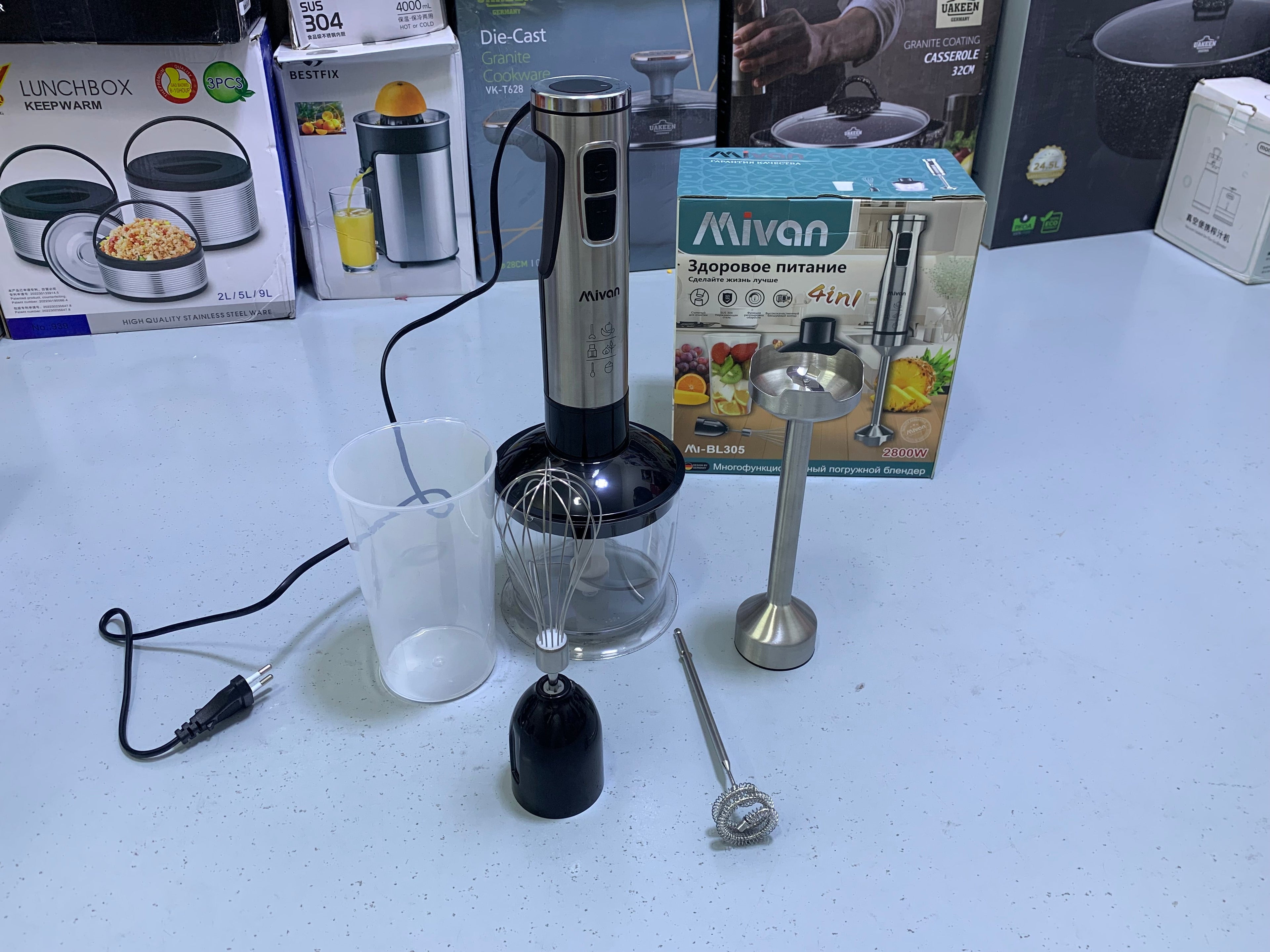 Mivan 4 in 1 Hand Blender Set Stainless Steel 2800w Model MI-BL305