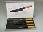 Bamboo Handles Kitchen Knife Set 4 Pieces