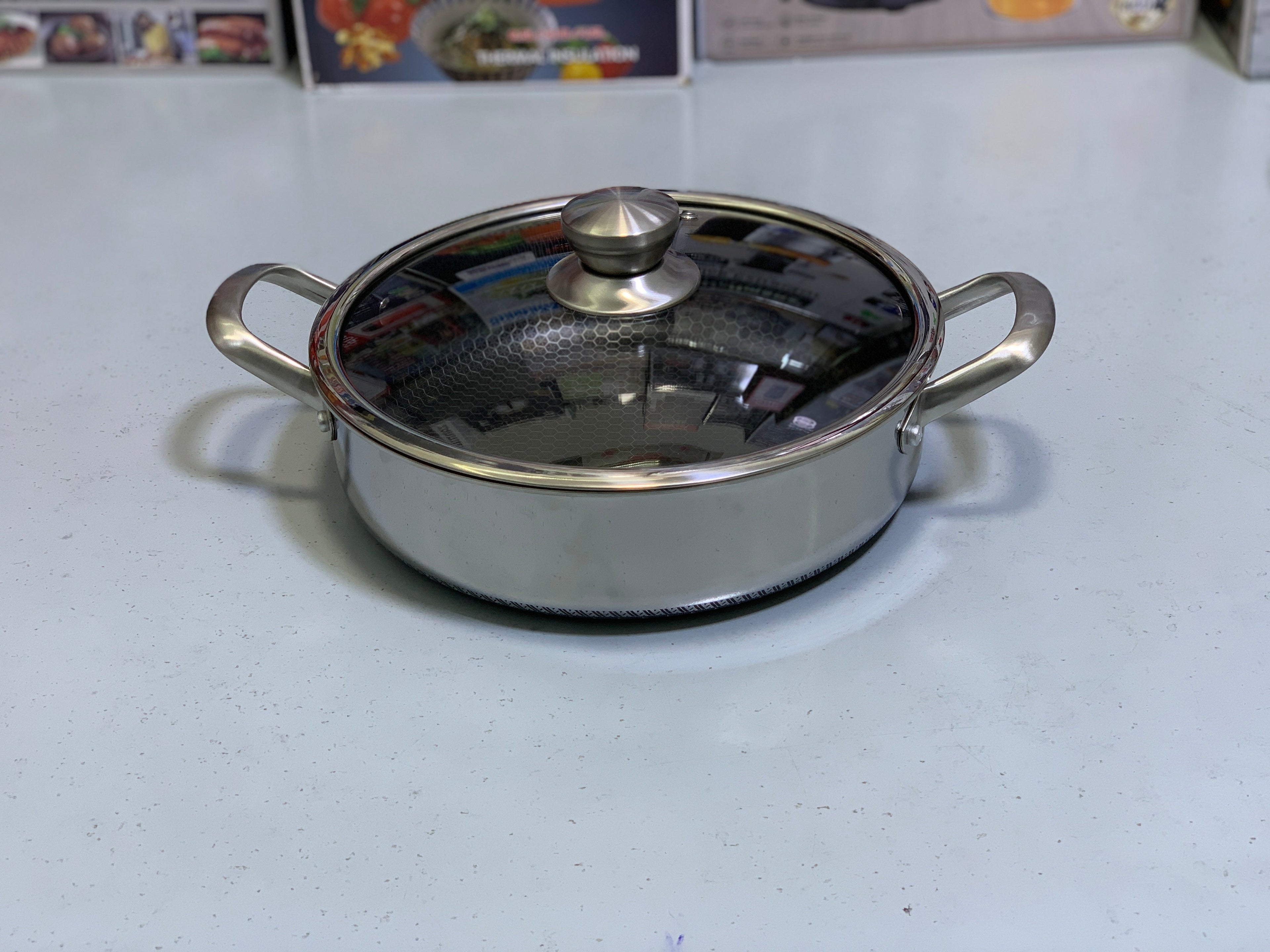Laser Coating Shallow Casserole Complete Set Pure Non Stick Sizes 26 28 30