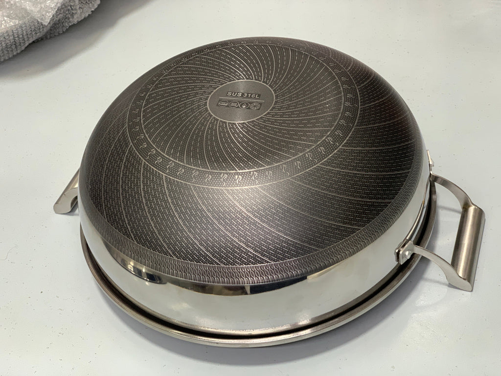 Laser Coated HoneyComb Pattern Deep Frying Karahi /Handi