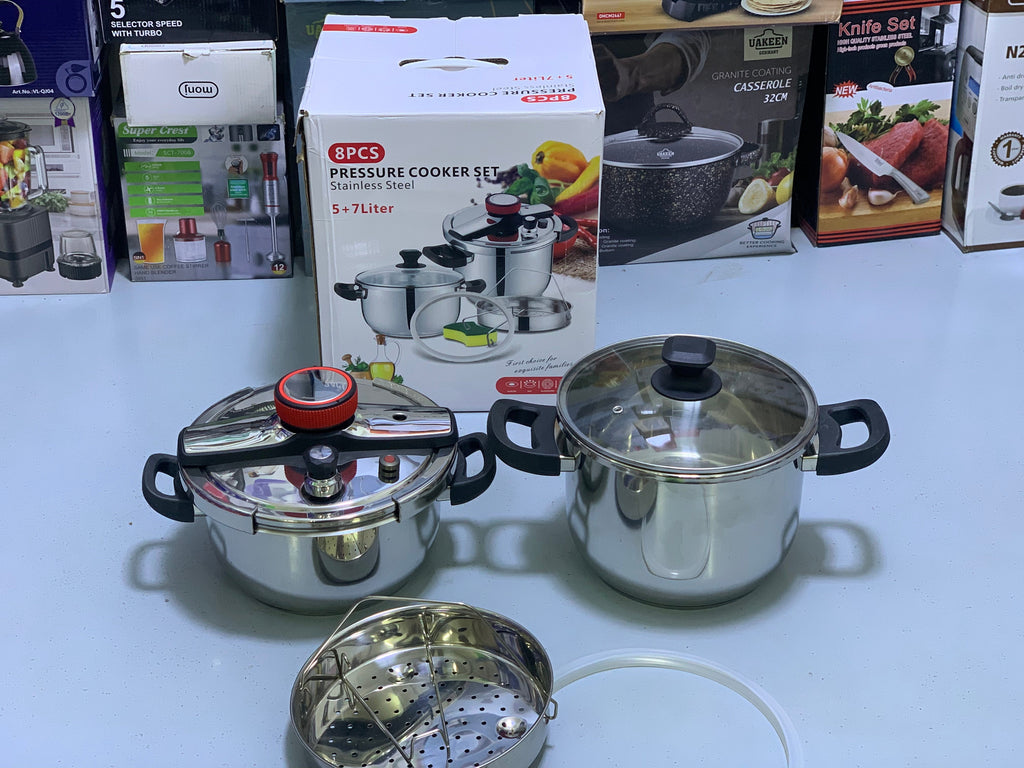 5L and 7L Pressure Cooker Stainless Steel