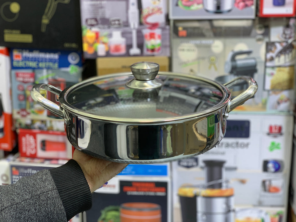 Laser Coating Shallow Casserole Complete Set Pure Non Stick Sizes 26 28 30