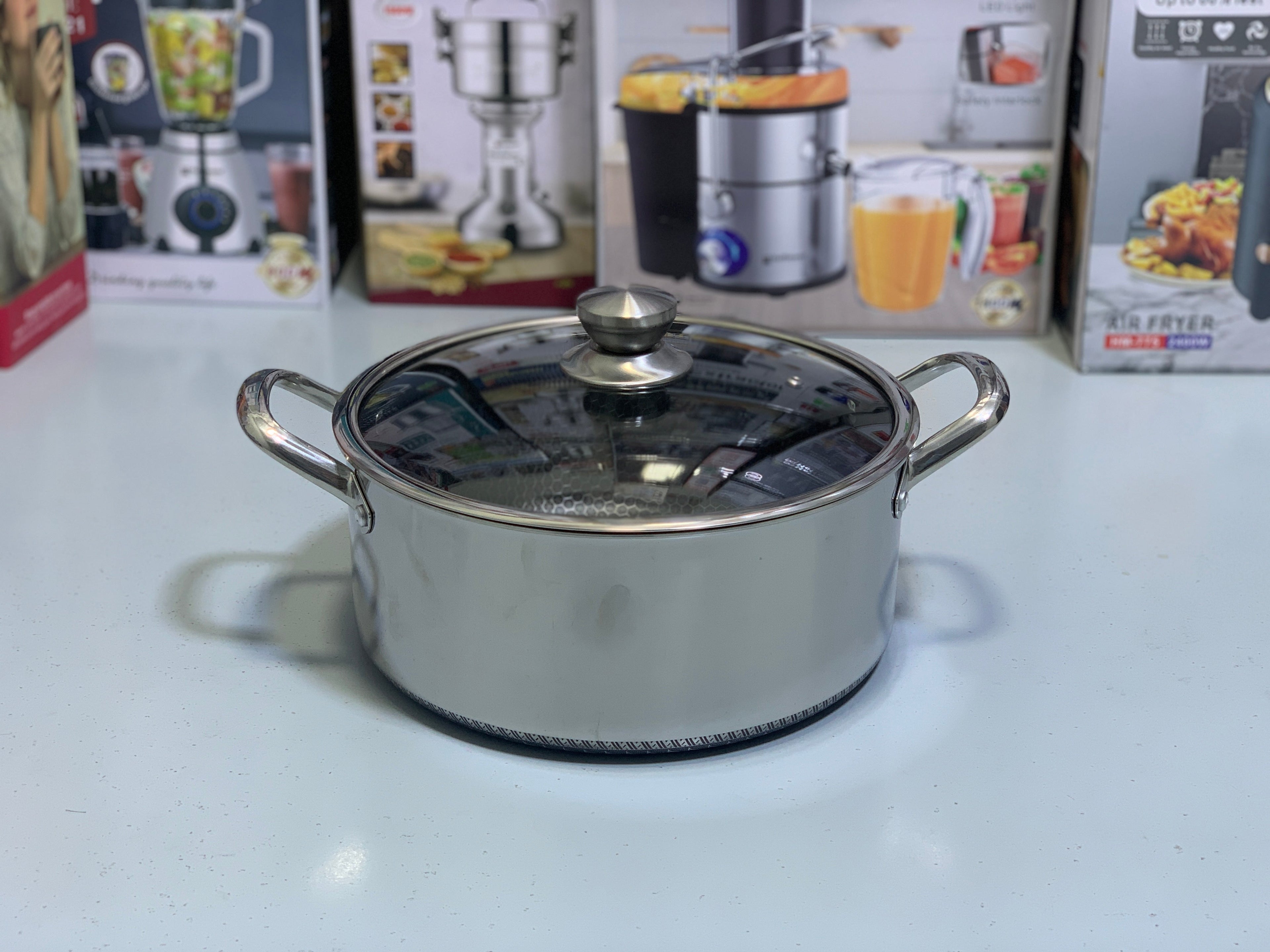 Laser Coated deep casseroles Set Non Stick BIG Sizes  30cm  For 3KG,  32cm For 4K and  34cm  For 5KG