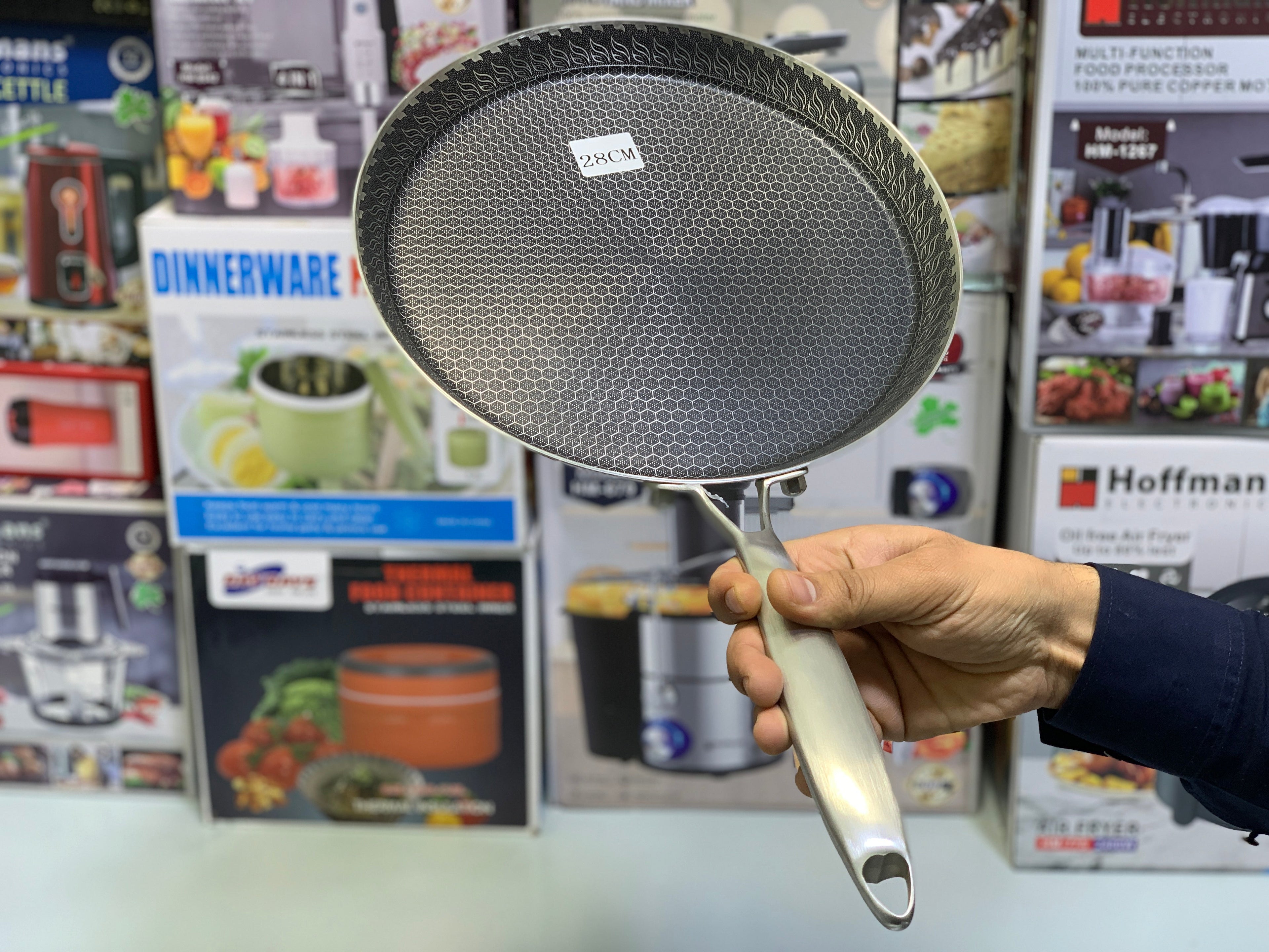 Laser Coating Shallow frying Pan | Non Stick Pizza Pan