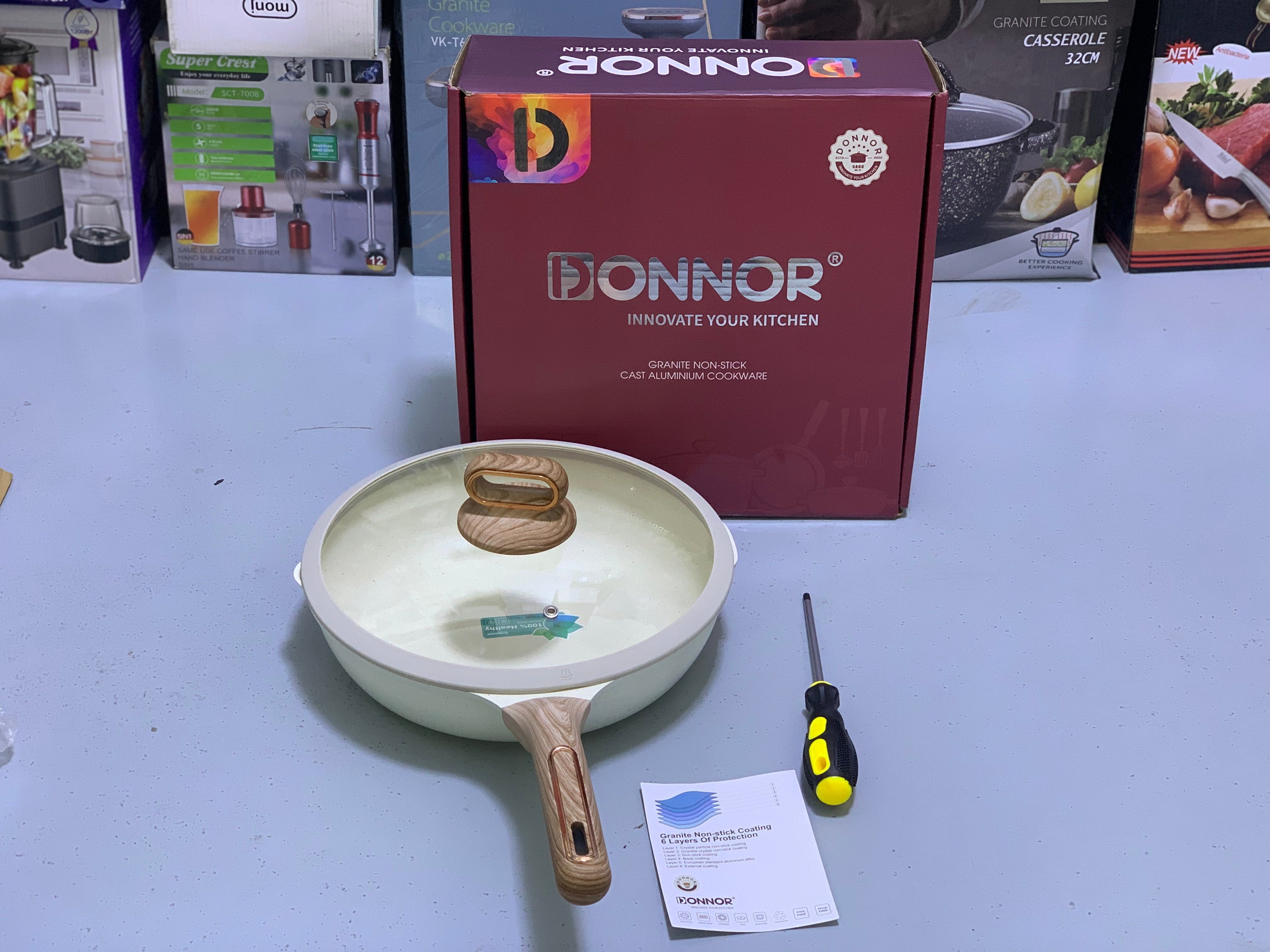 DONNOR Granite Non Stick Aluminum Frying Pan