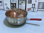 Titanium Material 2 in 1 Frying Pan and Steamer 32cm