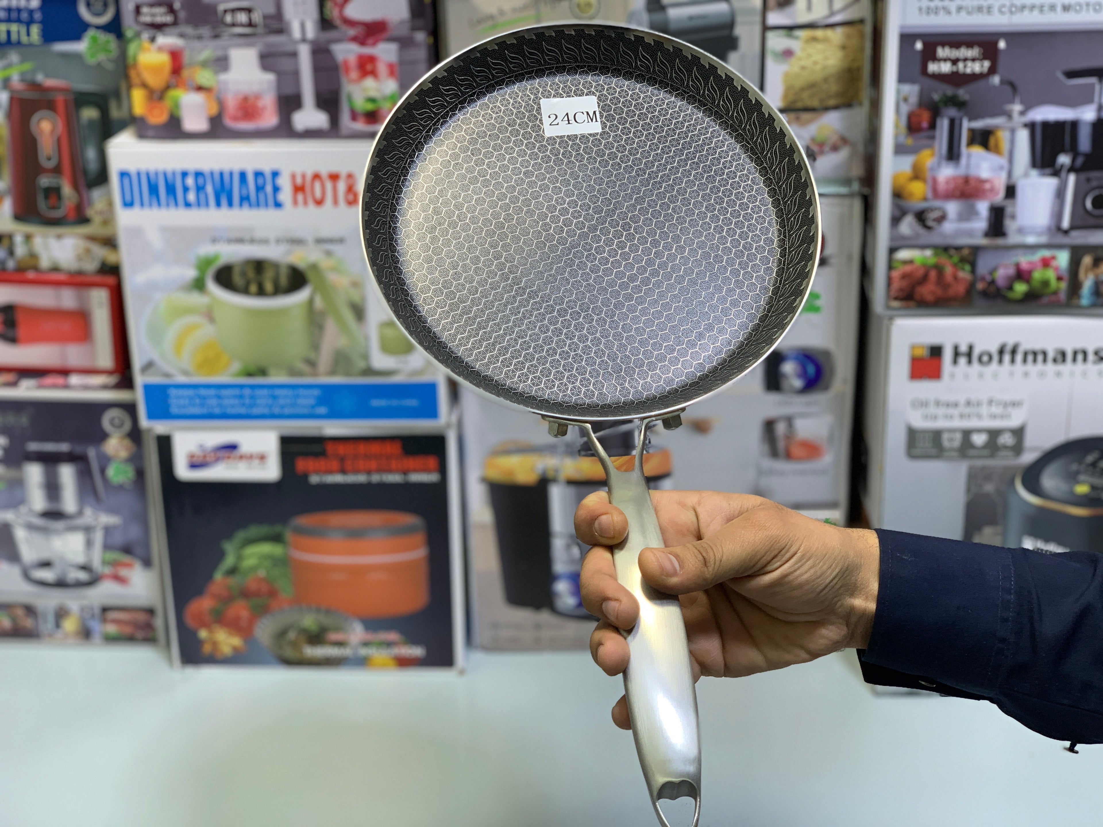 Laser Coating Shallow frying Pan | Non Stick Pizza Pan