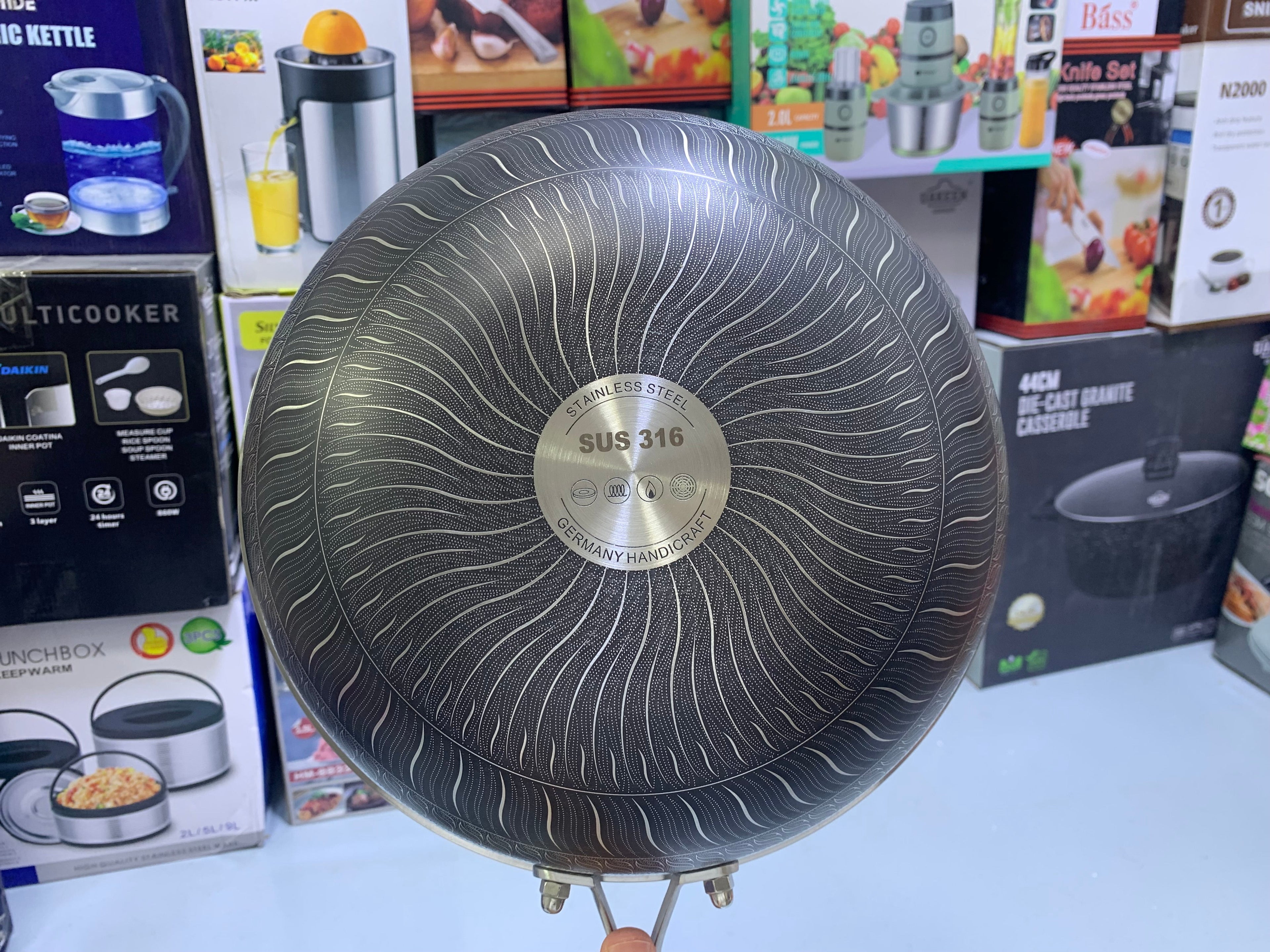 Laser coating deep frying pan Stainless Steel SUS 316