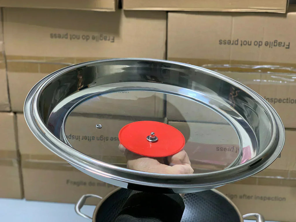 Laser Coating Frying Handi with Solid Handles