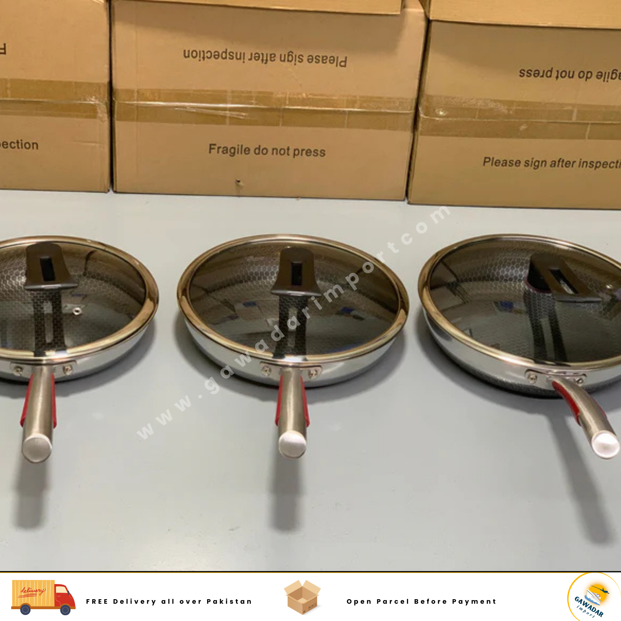 Shallow Type Laser Coating Honeycomb Pattern High Quality Frying Pan