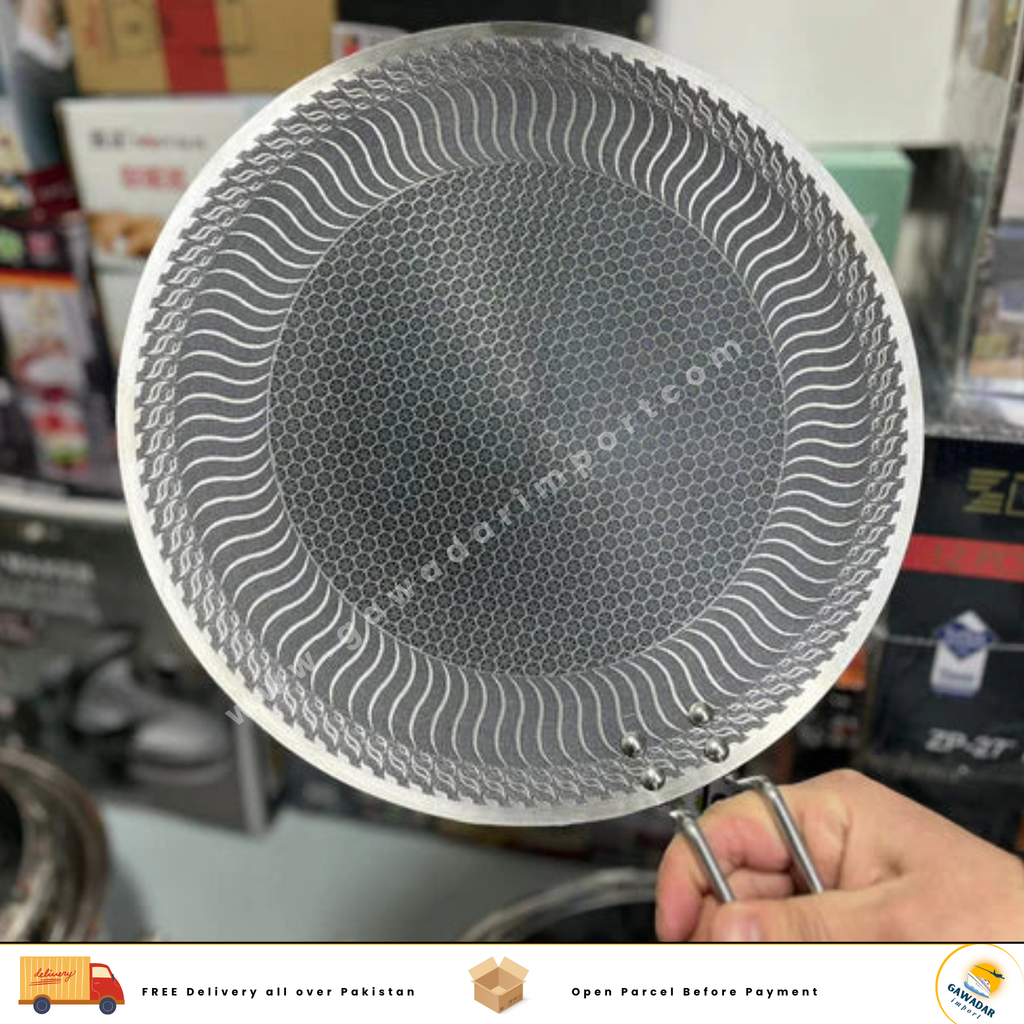Laser Coating Taw 34cm With Long Handle Non Stick and Stainless Steel