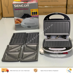 SENCOR 3 in 1 Sandwich 🥪 , Waffles and Grill Maker 700W